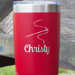 Sewing Time 20 oz Stainless Steel Tumbler - Red - Double Sided (Personalized)