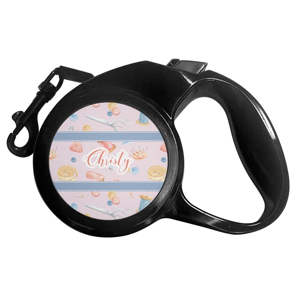 Custom Sewing Time Retractable Dog Leash - Large (Personalized)