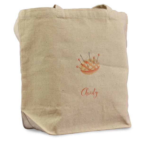 Custom Sewing Time Reusable Cotton Grocery Bag (Personalized)