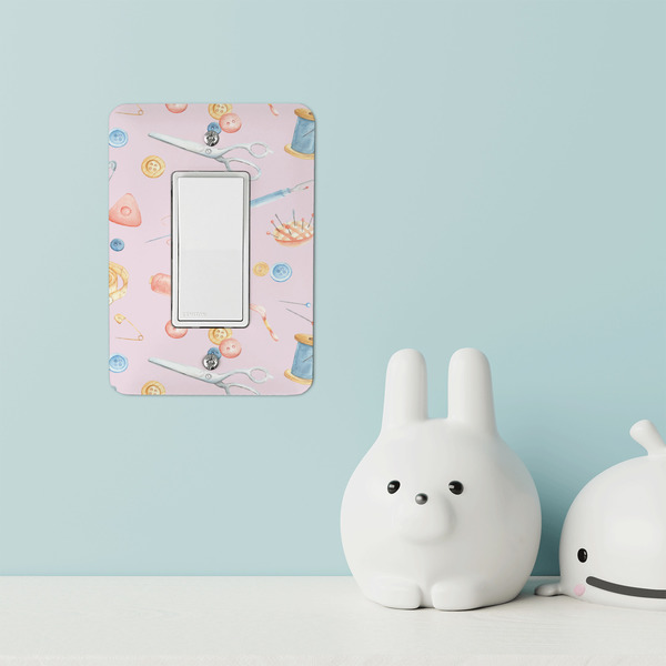 Sewing Time Rocker Light Switch Covers - Single - IN CONTEXT