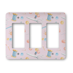 Sewing Time Rocker Style Light Switch Cover - Three Switch