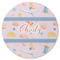 Sewing Time Round Rubber Backed Coaster (Personalized)