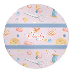 Sewing Time 5' Round Indoor Area Rug (Personalized)