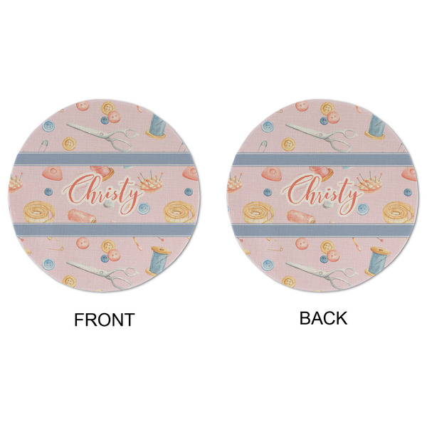 Sewing Time Round Linen Placemats - APPROVAL (double sided)