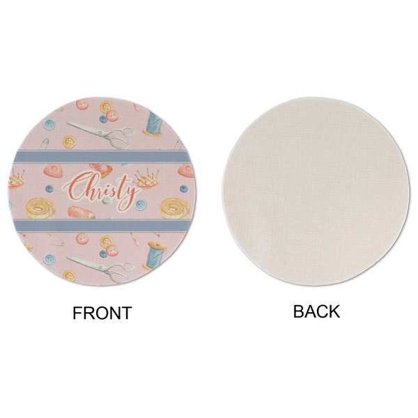 Sewing Time Round Linen Placemats - APPROVAL (single sided)