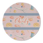 Sewing Time Round Linen Placemat - Single Sided (Personalized)