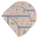 Sewing Time Round Linen Placemat - Double Sided - Set of 4 (Personalized)