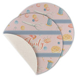 Sewing Time Round Linen Placemat - Single Sided - Set of 4 (Personalized)