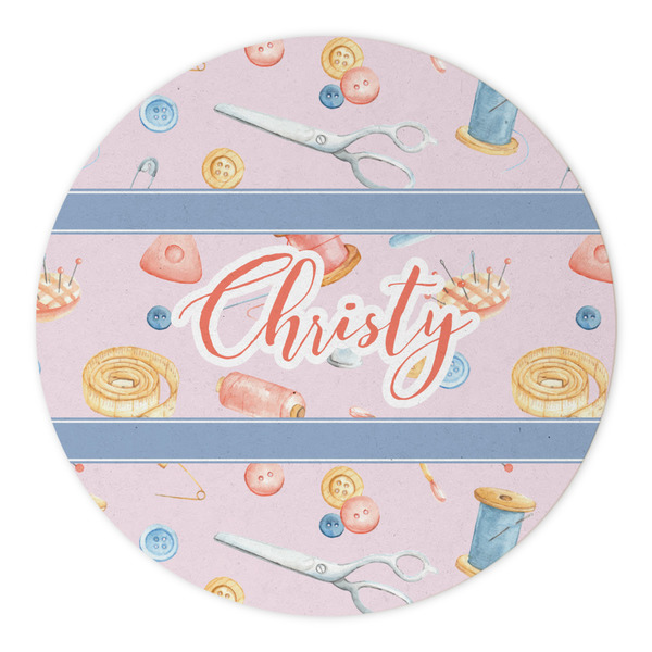 Sewing Time Round Paper Coaster - Approval