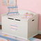 Sewing Time Round Wall Decal on Toy Chest