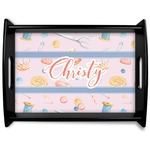 Sewing Time Black Wooden Tray - Large (Personalized)