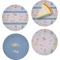 Sewing Time Set of Appetizer / Dessert Plates