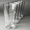 Sewing Time Set of Four Engraved Pint Glasses - Set View