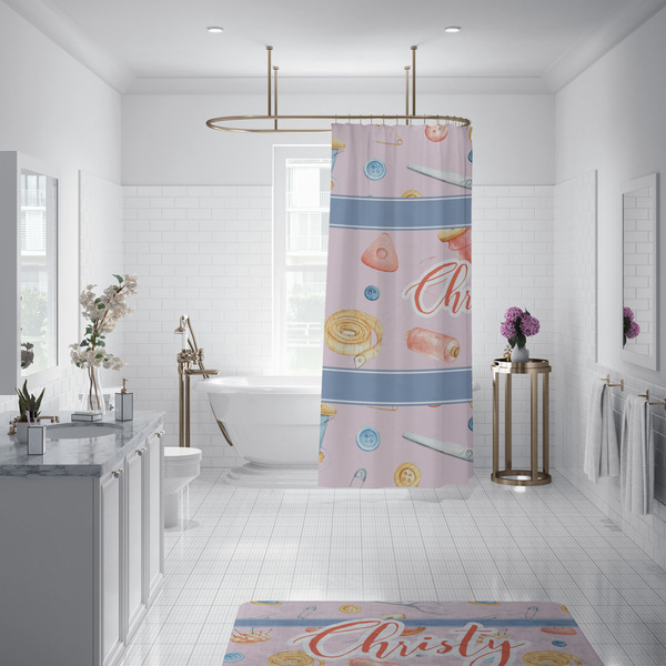 Sewing Time Shower Curtain - Custom Size
