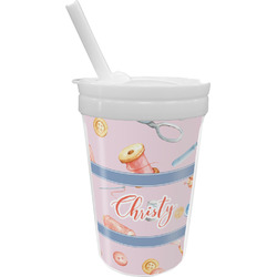 Sewing Time Sippy Cup with Straw (Personalized)