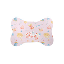 Sewing Time Bone Shaped Dog Food Mat (Small) (Personalized)