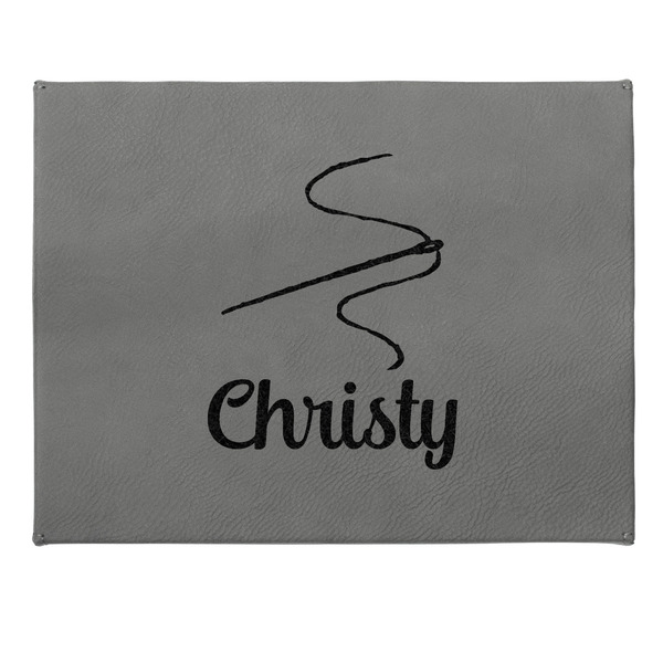 Sewing Time Small Engraved Gift Box with Leather Lid - Approval