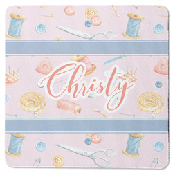 Sewing Time Square Rubber Backed Coaster (Personalized)