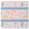 Sewing Time Square Rubber Backed Coaster (Personalized)
