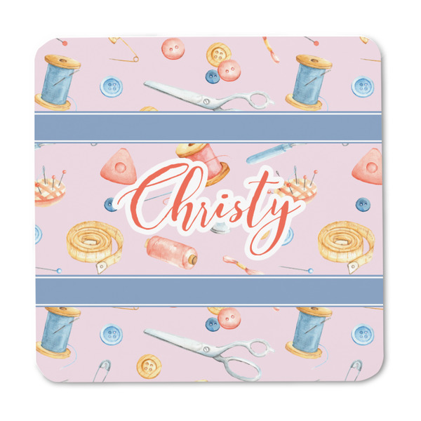 Sewing Time Square Fridge Magnet - FRONT