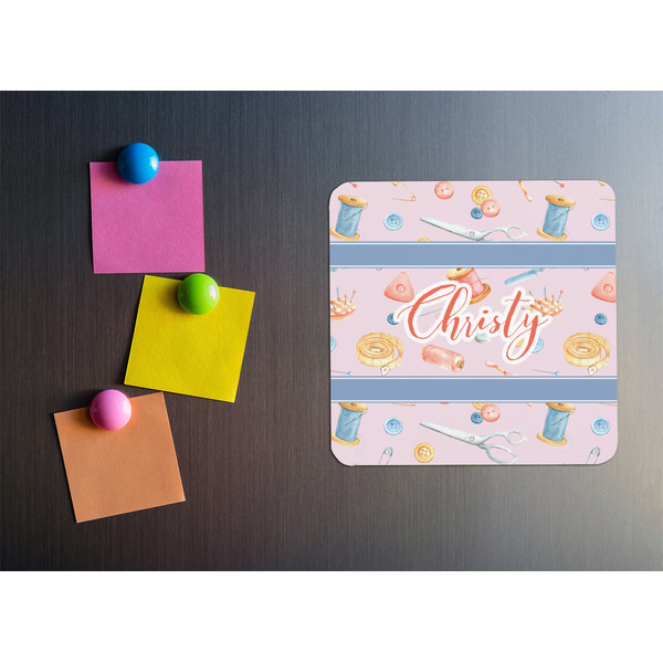 Sewing Time Square Fridge Magnet - LIFESTYLE