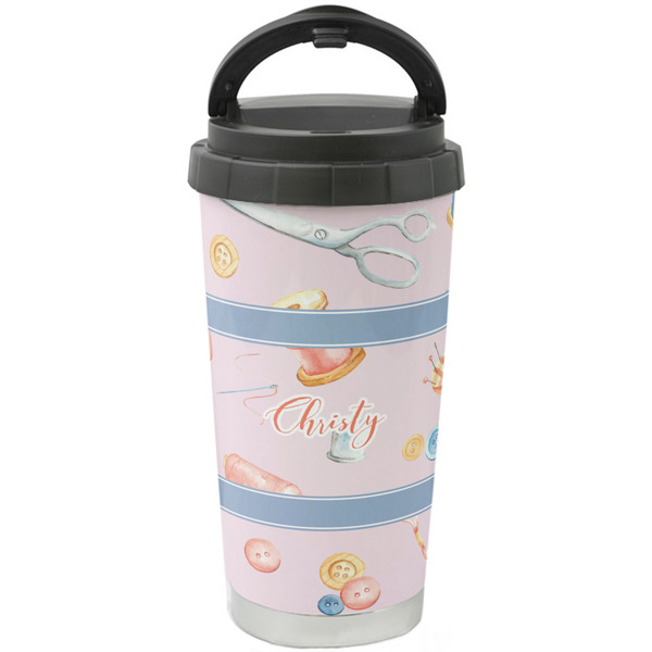 Custom Sewing Time Stainless Steel Coffee Tumbler (Personalized)