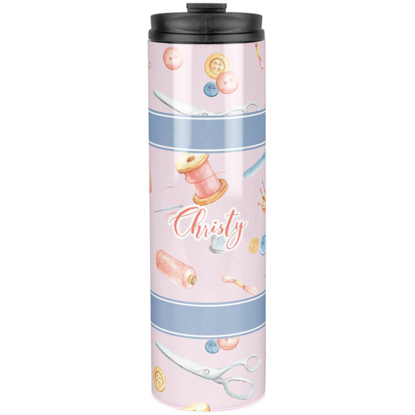 Custom Sewing Time Stainless Steel Skinny Tumbler - 20 oz (Personalized)