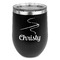 Sewing Time Stainless Wine Tumblers - Black - Double Sided - Front
