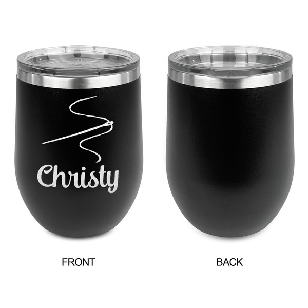 Sewing Time Stainless Wine Tumblers - Black - Single Sided - Approval