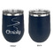 Sewing Time Stainless Wine Tumblers - Navy - Single Sided - Approval