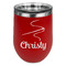 Sewing Time Stainless Wine Tumblers - Red - Single Sided - Front