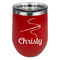 Sewing Time Stemless Stainless Steel Wine Tumbler - Red - Single Sided (Personalized)