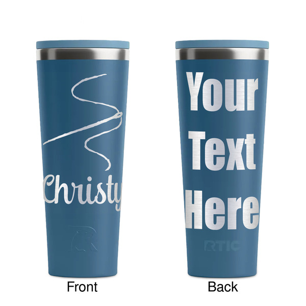 Sewing Time Steel Blue RTIC Everyday Tumbler - 28 oz. - Front and Back