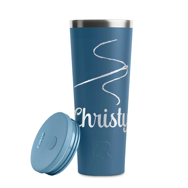 Sewing Time Steel Blue RTIC Everyday Tumbler - 28 oz. - Lid Off