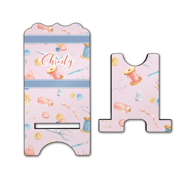 Sewing Time Stylized Phone Stand - Front & Back - Large