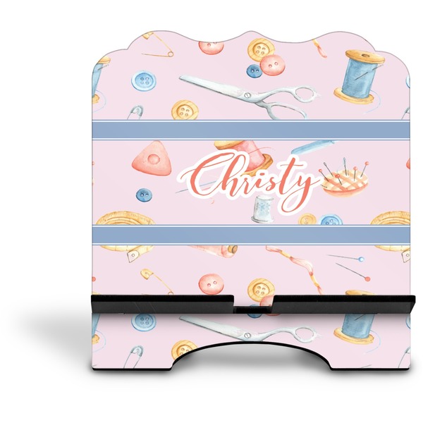 Sewing Time Stylized Tablet Stand - Front without iPad