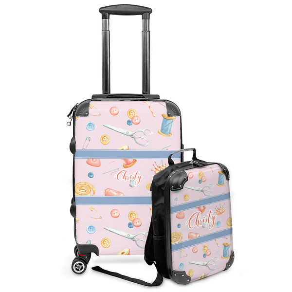 Custom Sewing Time Kids 2-Piece Luggage Set - Suitcase & Backpack (Personalized)