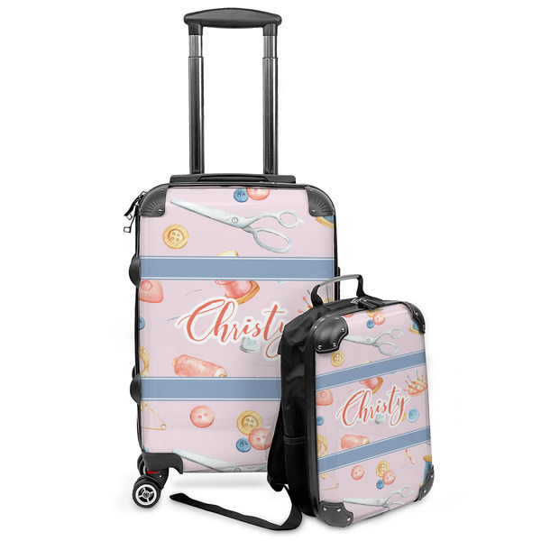 Custom Sewing Time Kids 2-Piece Luggage Set - Suitcase & Backpack (Personalized)