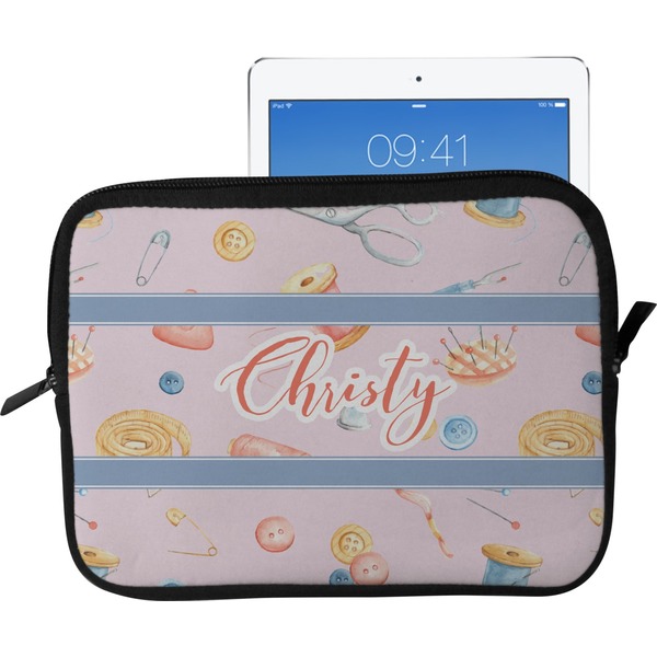 Custom Sewing Time Tablet Case / Sleeve - Large (Personalized)