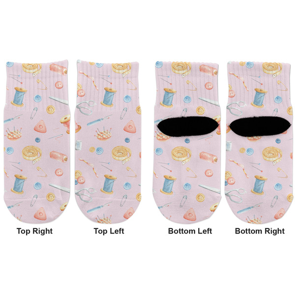 Sewing Time Toddler Ankle Socks - Double Pair - Front and Back - Apvl