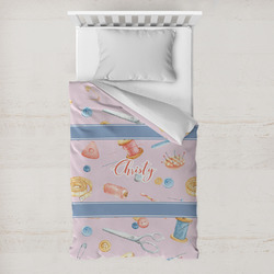 Sewing Time Toddler Duvet Cover w/ Name or Text