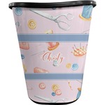 Sewing Time Waste Basket - Double Sided (Black) (Personalized)