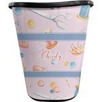 Sewing Time Waste Basket - Single Sided (Black) (Personalized)