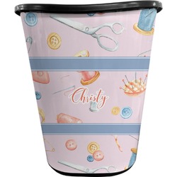 Sewing Time Waste Basket - Single Sided (Black) (Personalized)