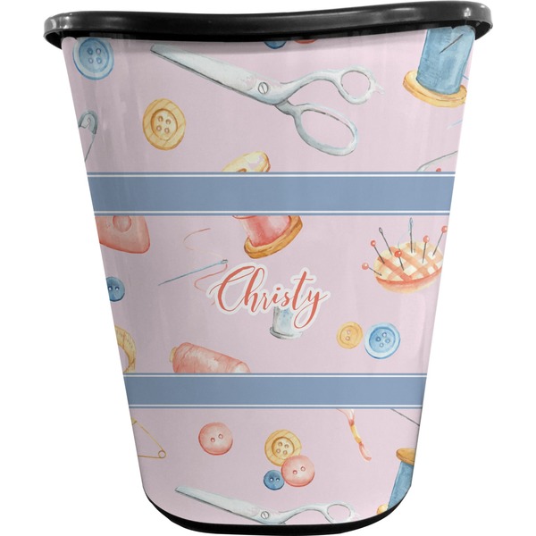 Sewing Time Trash Can Black