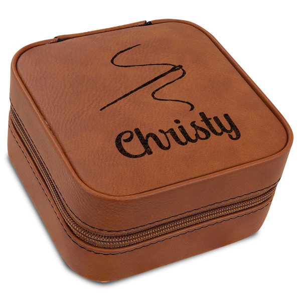 Custom Sewing Time Travel Jewelry Box - Leather (Personalized)