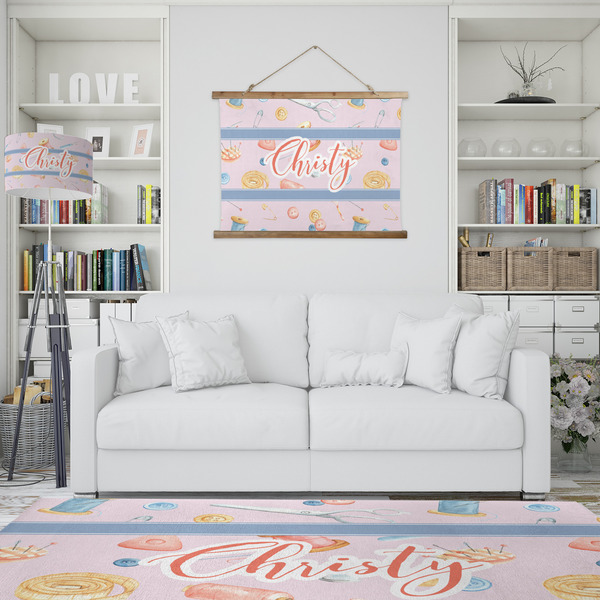 Sewing Time Wall Hanging Tapestry - IN CONTEXT