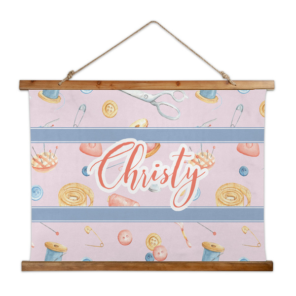 Custom Sewing Time Wall Hanging Tapestry - Wide (Personalized)