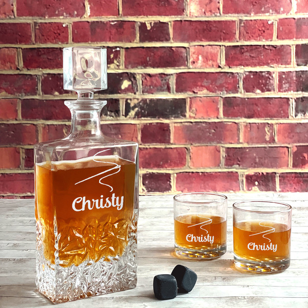 Sewing Time Whiskey Decanters - 26oz Rect - LIFESTYLE