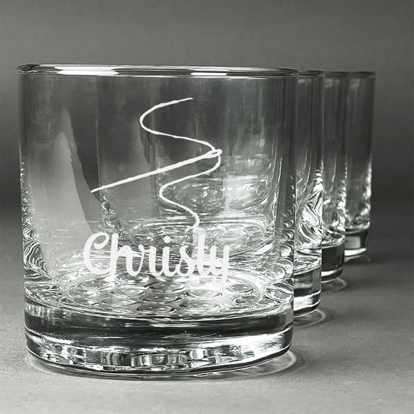 Custom Sewing Time Whiskey Glasses (Set of 4) (Personalized)